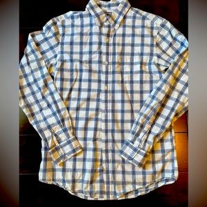 Men’s Classic Shirt Regular Fit dress shirt, Old Navy, blue, white, medium tall